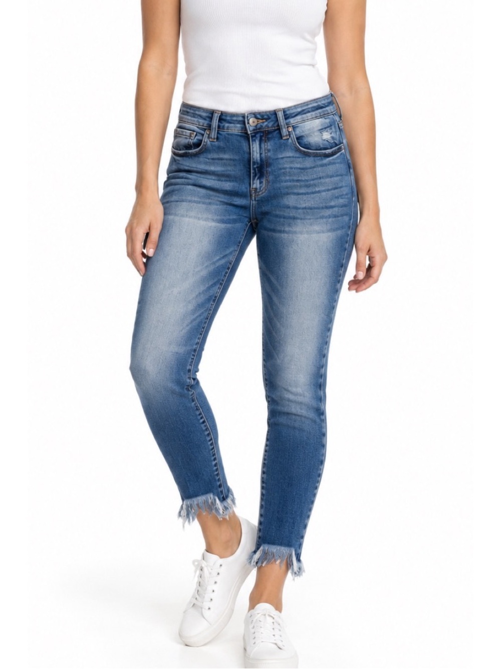 KanCan Signature Kurvy Mid-Rise Ankle Skinny Jeans, size 28